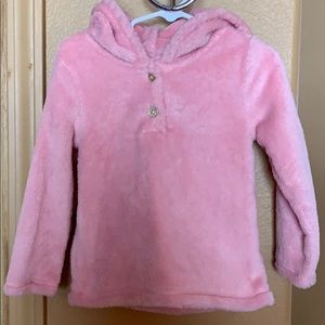 Plush hooded sweatshirt